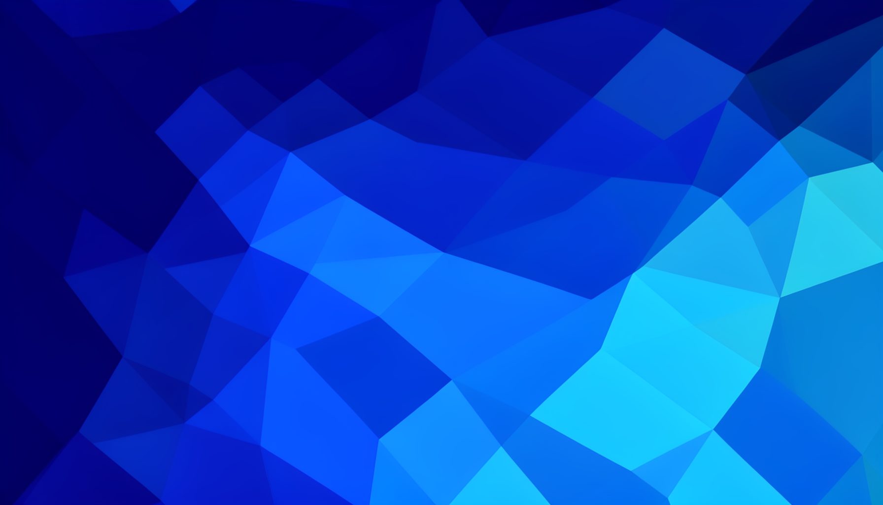 Abstract low-poly geometric scene in midnight blue and soft cyan, conveying a live broadcast or event atmosphere